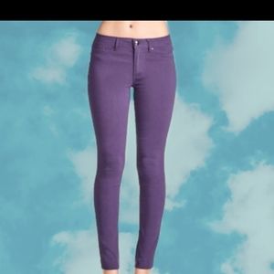 BullheadBlack vibrant purple denim leggings
